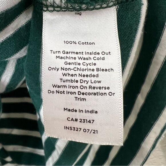 TALBOTS BATEAU NECK TEE CANDY CANE HOLIDAY STRIPE GREEN SIZE SMALL PETITE - Picture 11 of 12